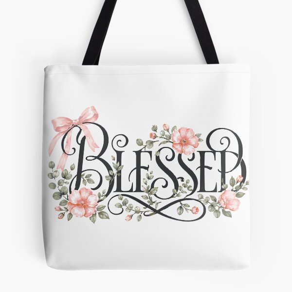 Item preview, Blessed Floral Coquette Bow, Christian Cottagecore Aesthetic, Cute Faith Apparel, Pastel Rose Art, Ephesians 1:3 designed and sold by LifeShoppe.