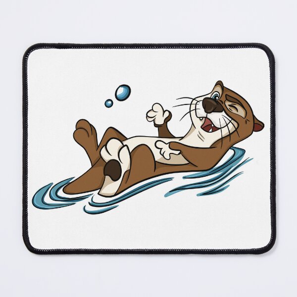 Item preview, Cute Floating Otter Winking Funny Sea Otter Cartoon Bubbles designed and sold by LYAN-STORE.