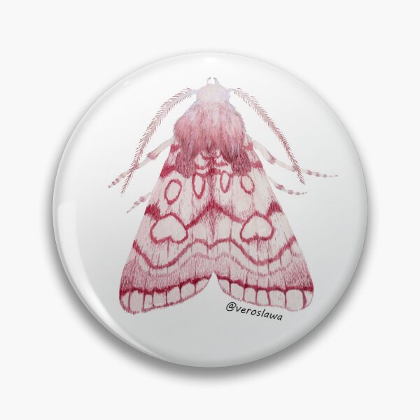 Item preview, Pink moth watercolor designed and sold by veroslawa.