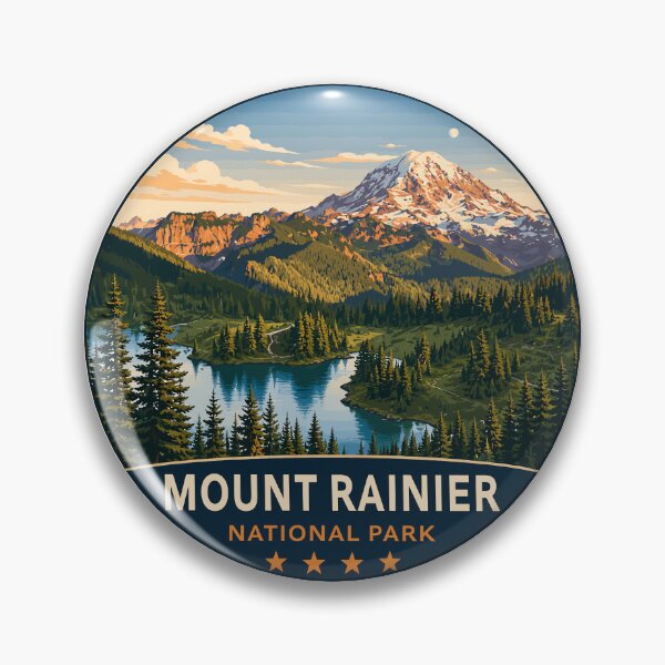 Item preview, Mount Rainier National Park Retro Design designed and sold by Gideon Emmerich.