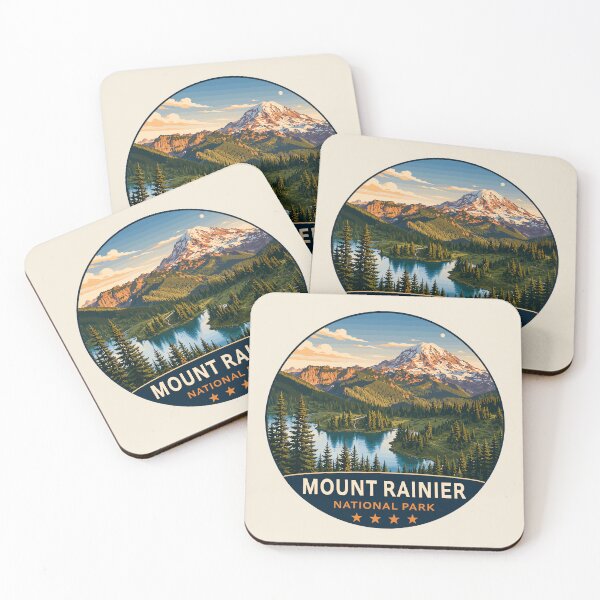 Item preview, Mount Rainier National Park Retro Design designed and sold by Gideon Emmerich.