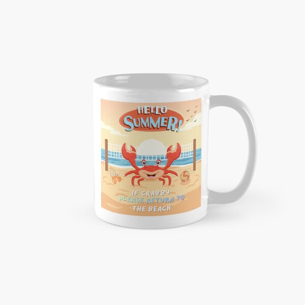 Item preview, Hello Summer Crab T-Shirt – If Crabby Please Return to the Beach Funny Beach Vacation Graphic Tee designed and sold by VirellonInk.