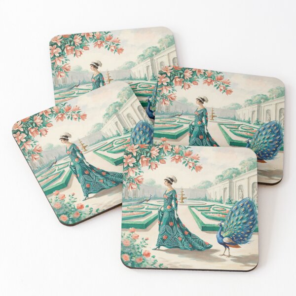 Item preview, Peacock Garden Elegance – Art Deco George Barbier Inspired Fashion Wall Art designed and sold by Tamas Das.