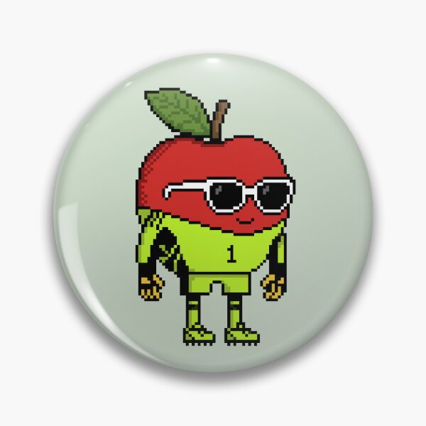Item preview, Apple Pixel in a Goalkeeper Uniform 1 designed and sold by White Rim Mates.