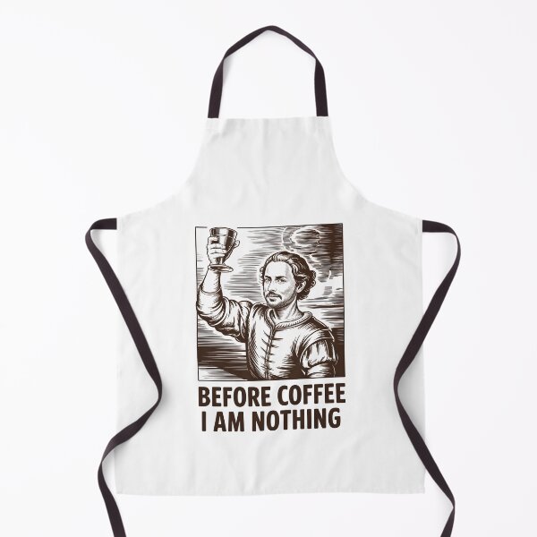 Item preview, Retro Renaissance Before Coffee I Am Nothing Quote designed and sold by Enea Kelo.