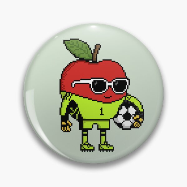 Item preview, Apple Pixel in a Goalkeeper Uniform 2 designed and sold by White Rim Mates.