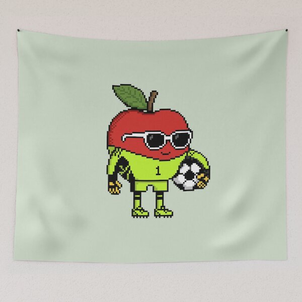 Item preview, Apple Pixel in a Goalkeeper Uniform 2 designed and sold by White Rim Mates.