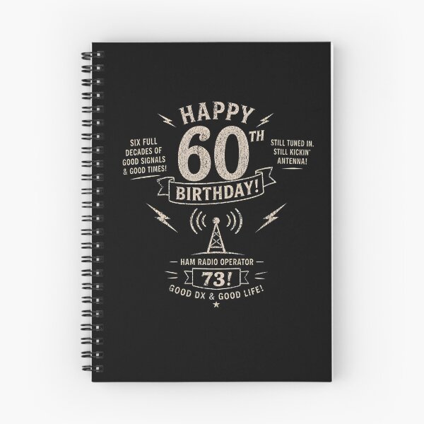 Item preview, Happy 60th Birthday Ham Radio Operator 73 Vintage designed and sold by Aetherix Studio.
