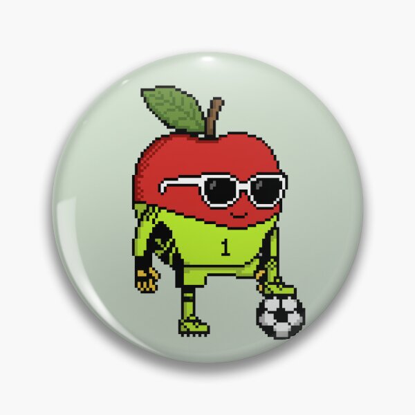 Item preview, Apple Pixel in a Goalkeeper Uniform 3 designed and sold by White Rim Mates.