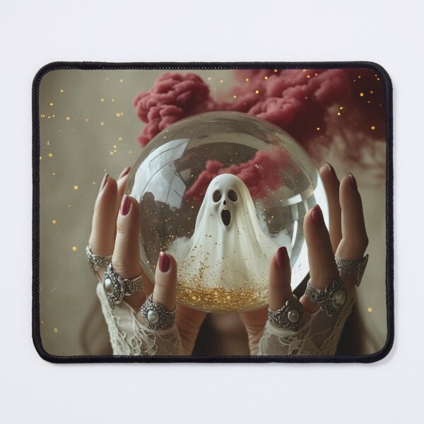 Item preview, Ghost in Crystal Ball Halloween Art designed and sold by SweetLilith.