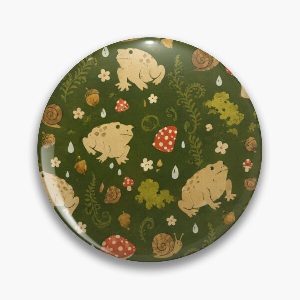 Item preview, Cottagecore Toad Mushroom Seamless Pattern designed and sold by bosamji.