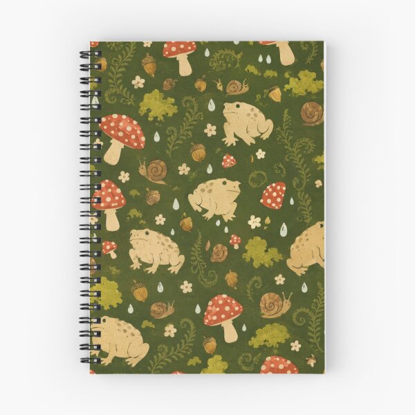 Item preview, Cottagecore Toad Mushroom Seamless Pattern designed and sold by bosamji.