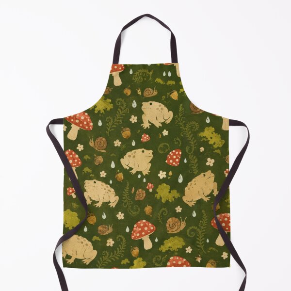 Item preview, Cottagecore Toad Mushroom Seamless Pattern designed and sold by bosamji.
