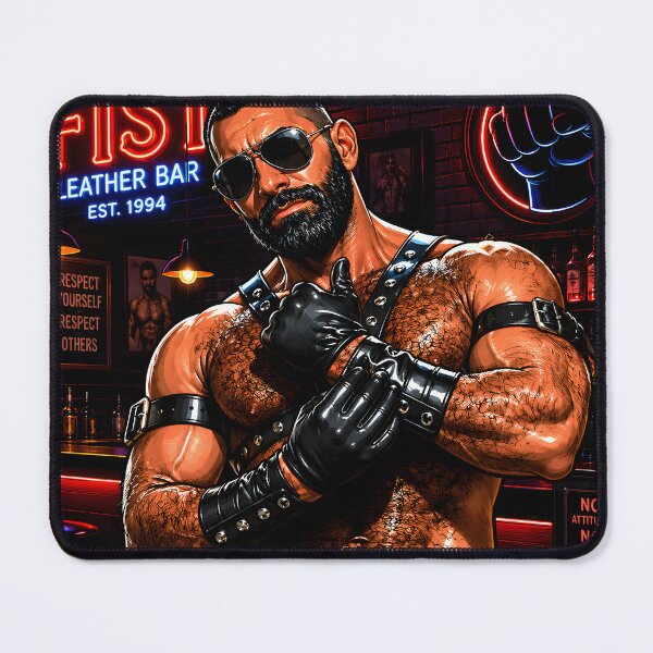 Aperçu de l'œuvre Le bar en cuir du poing créée et vendue par Leatherandsmoke.
