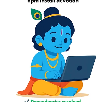 Artwork thumbnail, npm install devotion | JavaScript Developer Sticker | Tech Humor by BhaktiByte