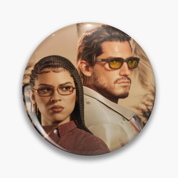 Item preview, Vice City Golden Sunset Outlaws Beach Portrait - Tropical Retro Gaming Aesthetic Sticker designed and sold by William Cano.