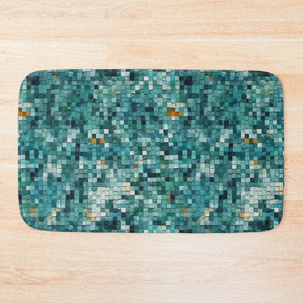 Item preview, Teal Paper Pixel Square Grid Seamless Photo Texture designed and sold by DigitaICraft.