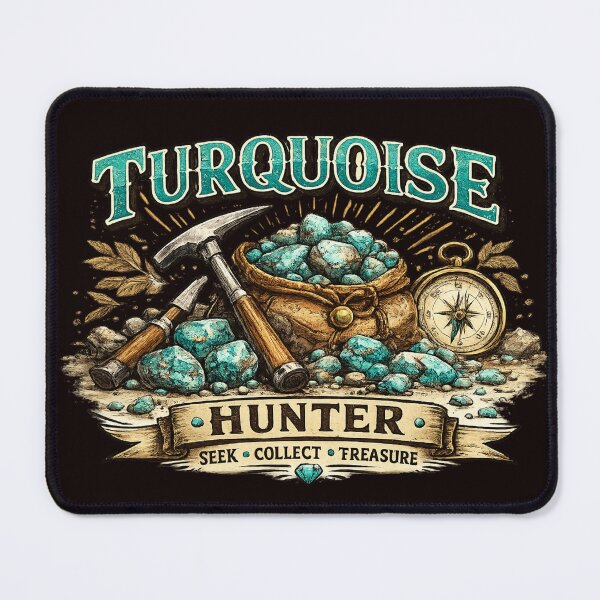 Item preview, Turquoise Hunter Rockhounding Design for Mineral Collectors and Geology Enthusiasts designed and sold by Tadeusz1.