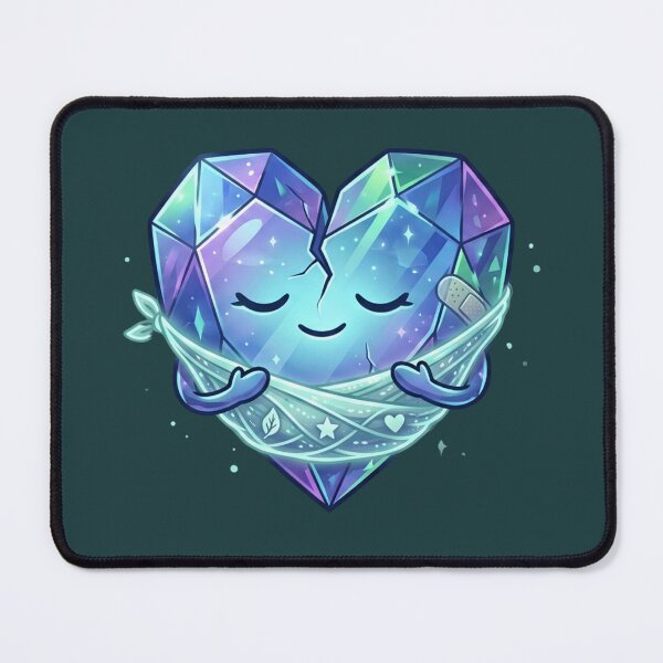 Item preview, Healing Crystal Heart Mascot | Cute Gem Character designed and sold by Nawi32.