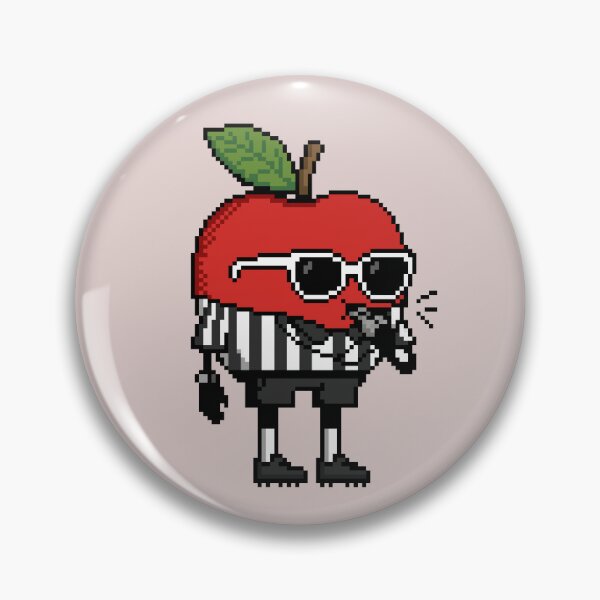 Item preview, Apple Pixel in a Referee Uniform 2 designed and sold by White Rim Mates.