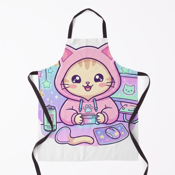 Item preview, Pink Kawaii Gaming Kitty  designed and sold by IamAnupam9.