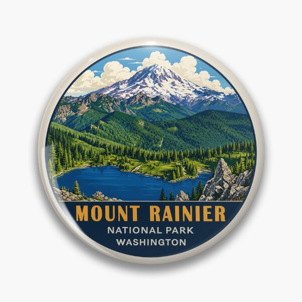 Item preview, Mount Rainier National Park Retro Design designed and sold by Gideon Emmerich.