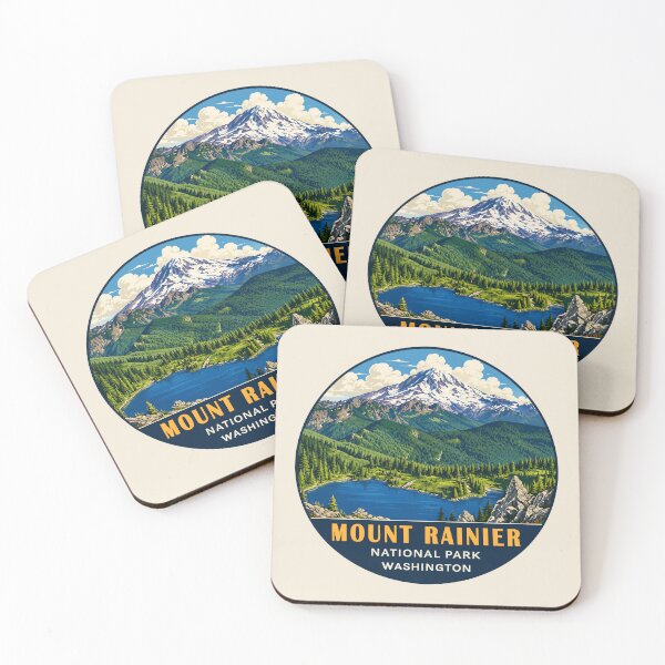Item preview, Mount Rainier National Park Retro Design designed and sold by Gideon Emmerich.