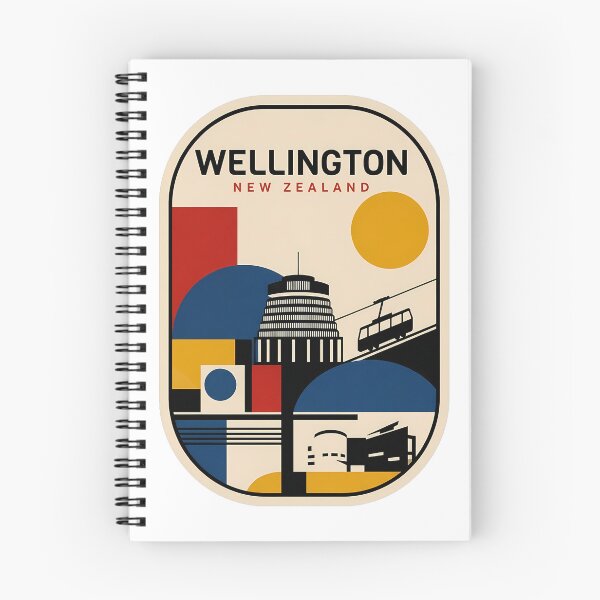 Item preview, Wellington New Zealand Retro Geometric Cityscape designed and sold by k3rstman1.