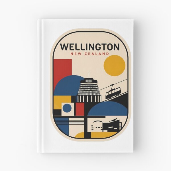 Item preview, Wellington New Zealand Retro Geometric Cityscape designed and sold by k3rstman1.