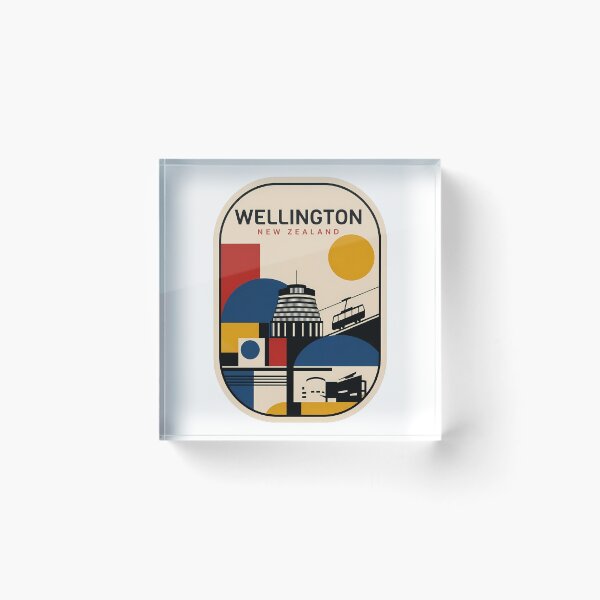 Item preview, Wellington New Zealand Retro Geometric Cityscape designed and sold by k3rstman1.