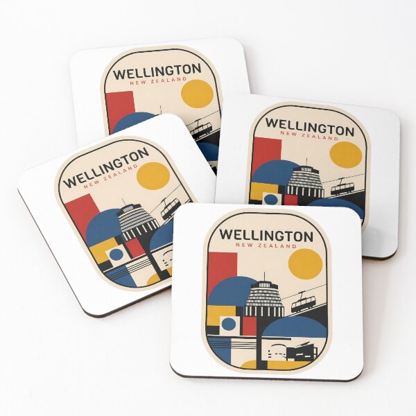 Item preview, Wellington New Zealand Retro Geometric Cityscape designed and sold by k3rstman1.