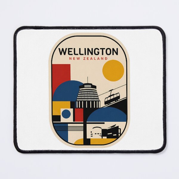 Item preview, Wellington New Zealand Retro Geometric Cityscape designed and sold by k3rstman1.