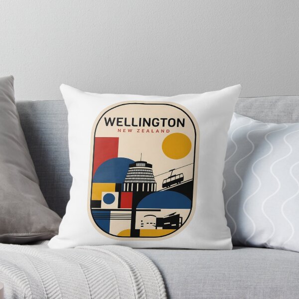 Item preview, Wellington New Zealand Retro Geometric Cityscape designed and sold by k3rstman1.