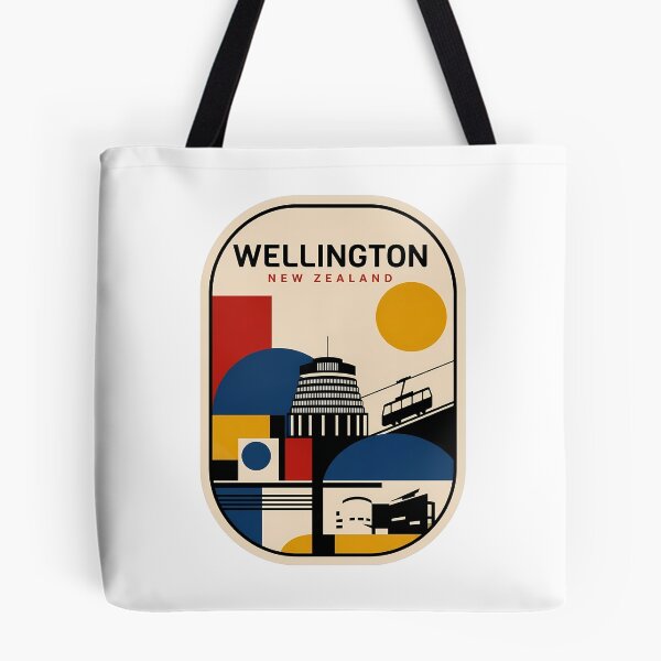 Item preview, Wellington New Zealand Retro Geometric Cityscape designed and sold by k3rstman1.