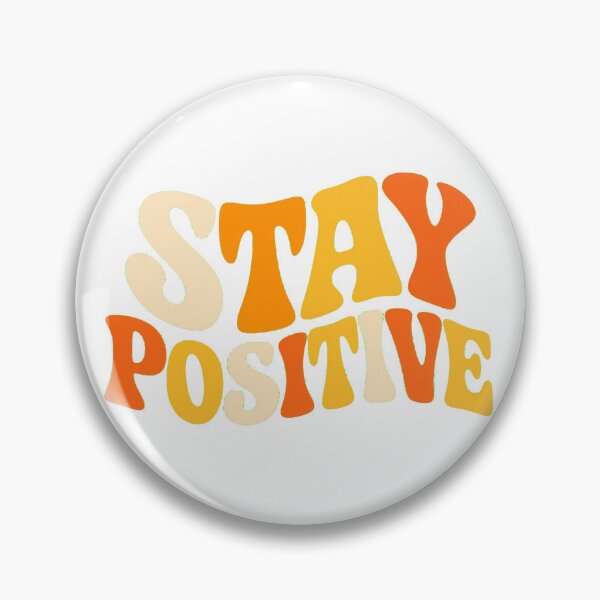 Item preview, STAY POSITIVE Retro Wavy Typography | Vintage Good Vibes Design designed and sold by Ahmed Nedji.