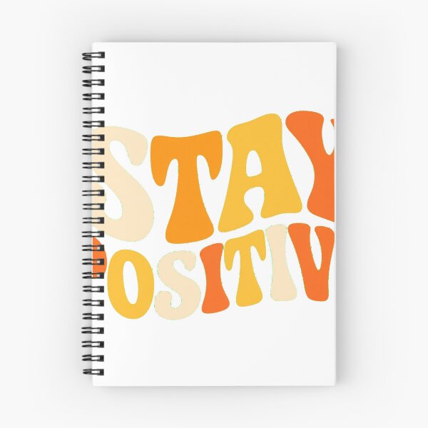 Item preview, STAY POSITIVE Retro Wavy Typography | Vintage Good Vibes Design designed and sold by Ahmed Nedji.