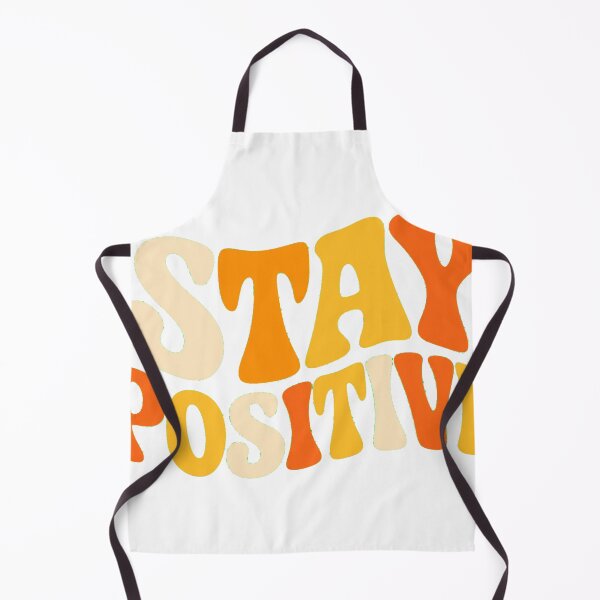 Item preview, STAY POSITIVE Retro Wavy Typography | Vintage Good Vibes Design designed and sold by Ahmed Nedji.