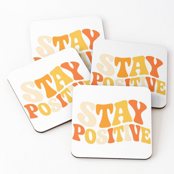 Item preview, STAY POSITIVE Retro Wavy Typography | Vintage Good Vibes Design designed and sold by Ahmed Nedji.