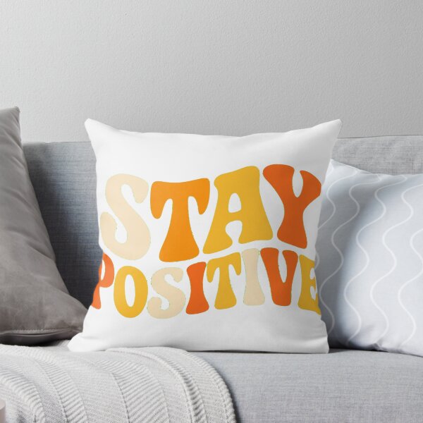 Item preview, STAY POSITIVE Retro Wavy Typography | Vintage Good Vibes Design designed and sold by Ahmed Nedji.