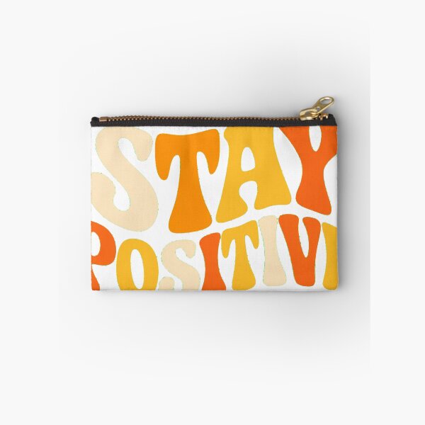 Item preview, STAY POSITIVE Retro Wavy Typography | Vintage Good Vibes Design designed and sold by Ahmed Nedji.