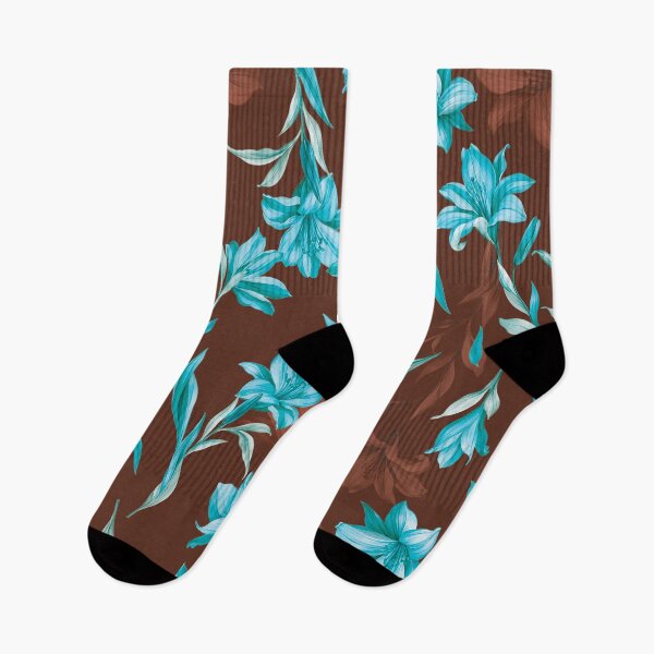 Item preview, Turquoise Lily Pattern designed and sold by imaniko.