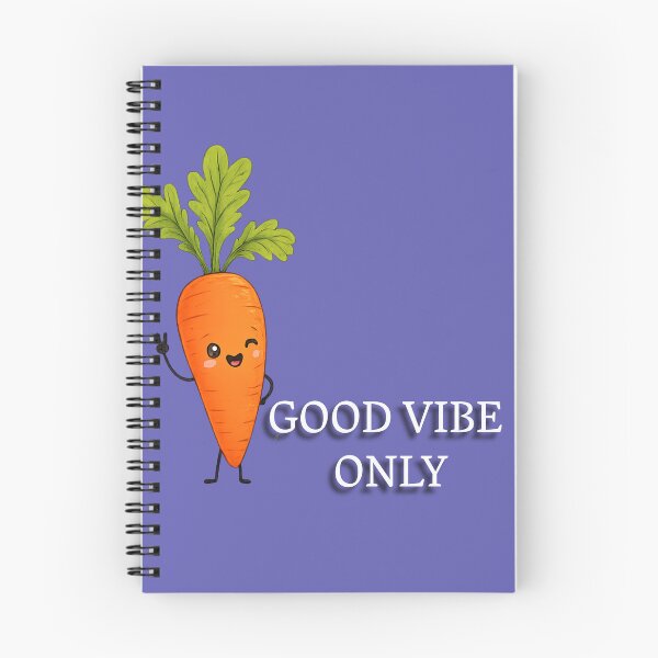Artikelvorschau, Niedlicher Kawaii-Karotten-Aufkleber „Nur gute Vibes“ Hauptetikett entworfen und verkauft von PremVerse.