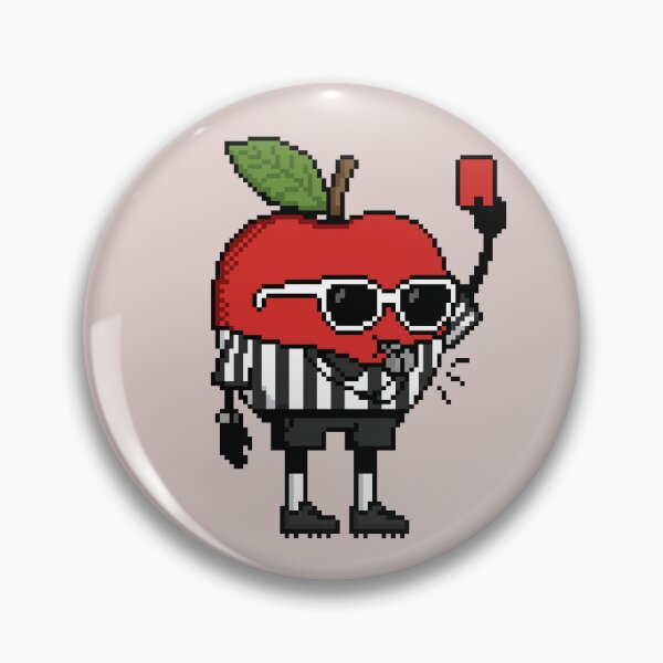 Item preview, Apple Pixel in a Referee Uniform 4 designed and sold by White Rim Mates.