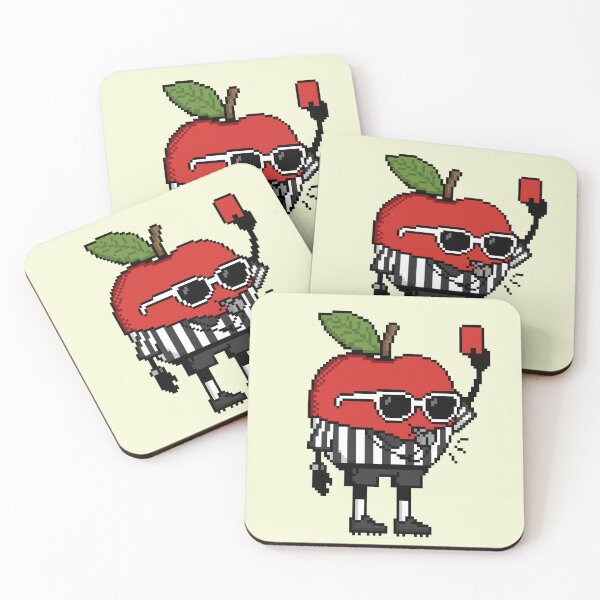 Item preview, Apple Pixel in a Referee Uniform 4 designed and sold by White Rim Mates.