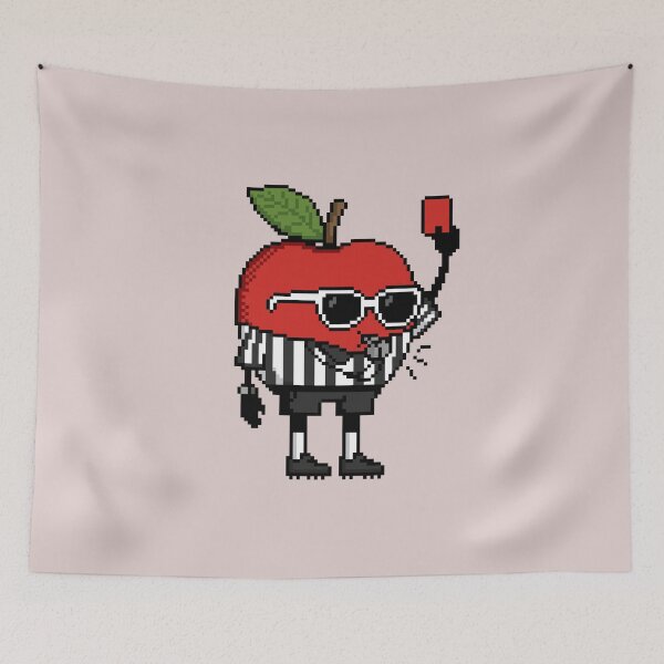 Item preview, Apple Pixel in a Referee Uniform 4 designed and sold by White Rim Mates.