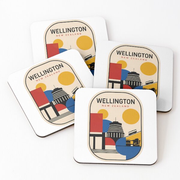 Item preview, Retro Wellington New Zealand Minimalist Geometric Cityscape designed and sold by k3rstman1.