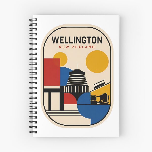 Item preview, Retro Wellington New Zealand Minimalist Geometric Cityscape designed and sold by k3rstman1.