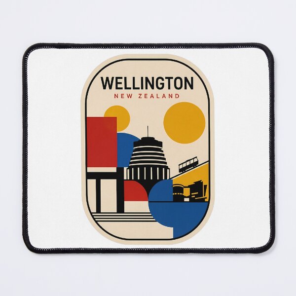 Item preview, Retro Wellington New Zealand Minimalist Geometric Cityscape designed and sold by k3rstman1.