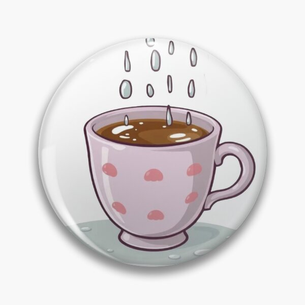 Item preview, Cozy Rainy Coffee Cup Sticker | Cute Kawaii Hot Coffee Illustration designed and sold by surbhiArt.