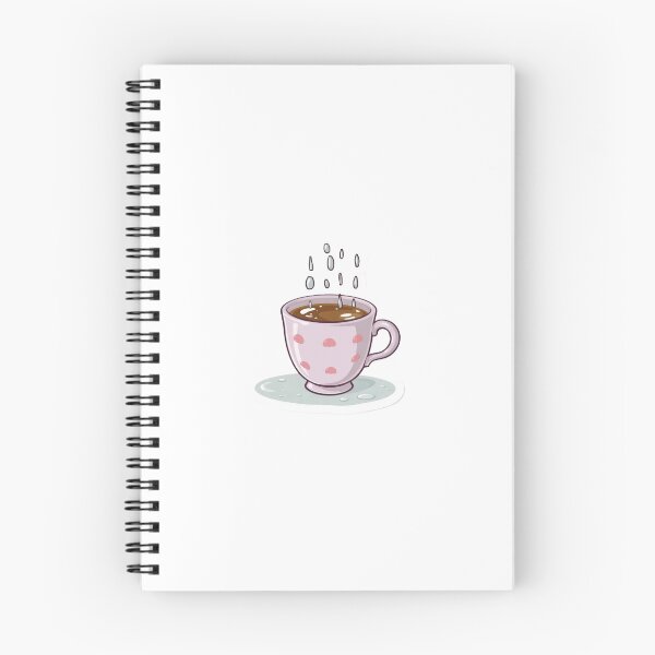Item preview, Cozy Rainy Coffee Cup Sticker | Cute Kawaii Hot Coffee Illustration designed and sold by surbhiArt.